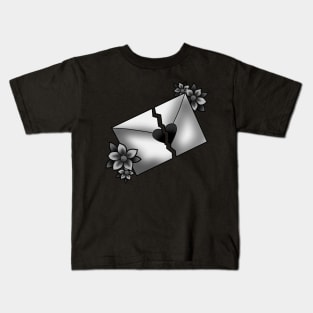 loveletter (black and grey) Kids T-Shirt